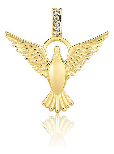 Pingente De Espírito Santo Em Ouro 18k Com 13 Pontos De Diam
