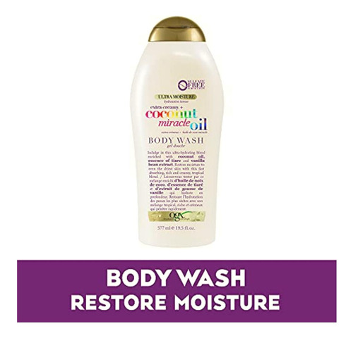 Ogx, Jabón Corporal, Extra Creamy + Coconut Miracle Oil