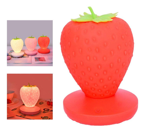 Wwa Mini Luminária De Mesa Led Night Light Silicone Vermelha