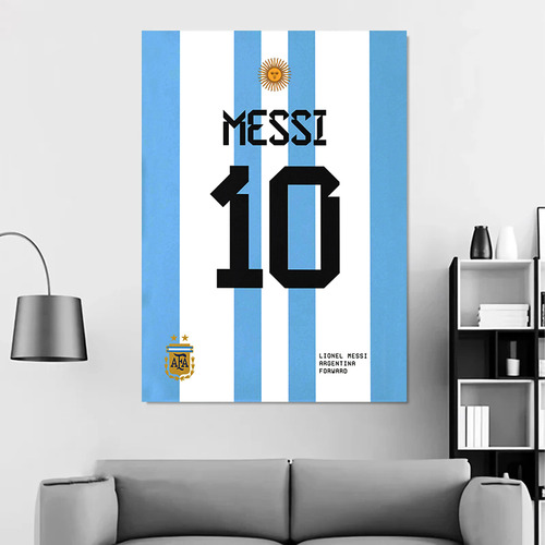 Lienzo Decorativo Para Pared Con Camiseta De Fútbol De Lione