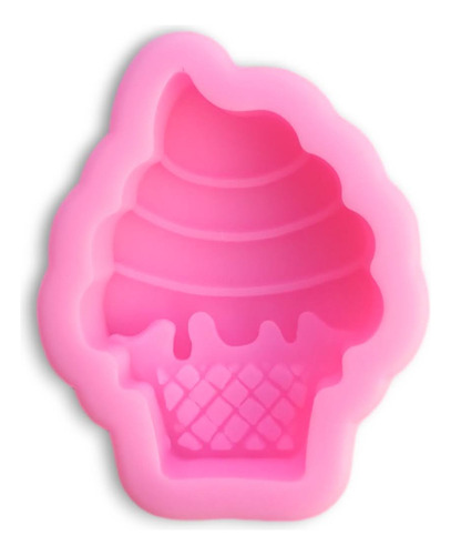 Molde Silicona Helado Profundo Repostería Fondant Porcelana Color Rosa