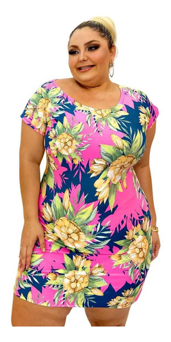 Kit 4 Roupa Feminina Vestido Plus Size Verão Estampado