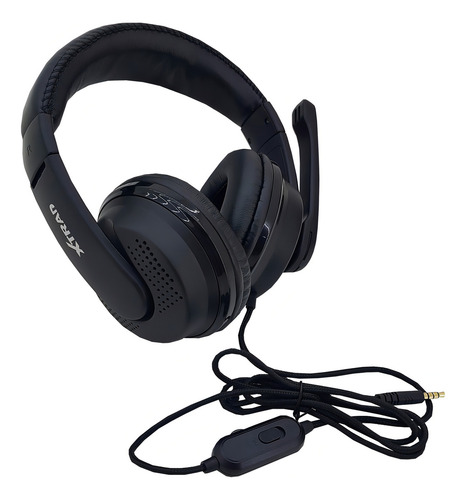 Headset Gamer Com Fio Driver 40mm Microfone P3 Para Jogos Cor Preto