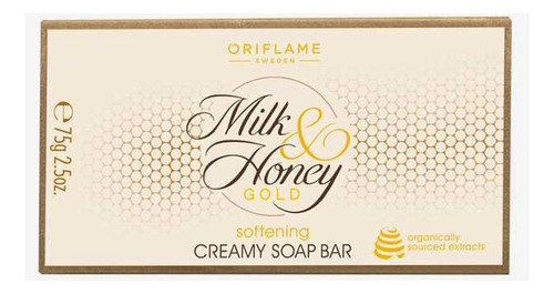 Jabón En Barra Milk & Honey 75g Oriflame, Suave Y Nutritivo
