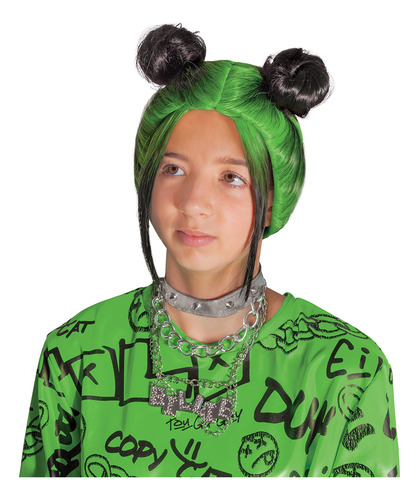 Disguise Billie Eilish Wig Official Green Double Bun