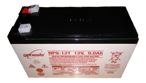 Batería Recargable Genesis Np9-12t Np9-12 12v 9ah (nuevo)