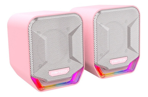 Parlantes Fantech Sonar Gs202 Sakura Edition Rgb 3wx2 Rosa