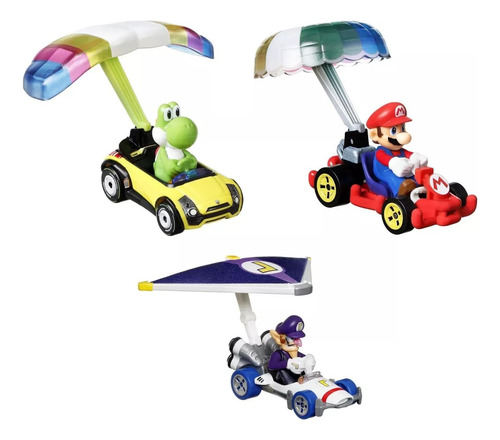 Carritos Hot Wheels Mario Kart Planeadores Mario Escala 1:64