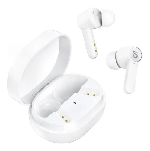 Audífono in-ear gamer inalámbrico Soundpeats Q SP112 blanco con luz LED