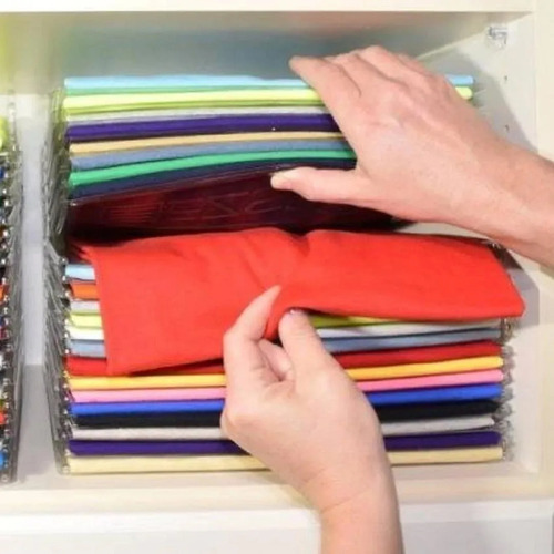 Imagen 9 de 10 de Organizador De Remeras Pack X 10 Camisas Separador Plastico