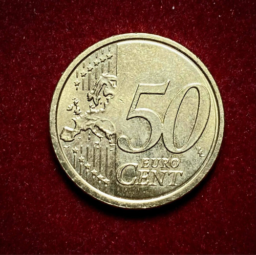Moneda 50 Céntimos Italia 2017 Km 249 Oro Nórdico (Usado)