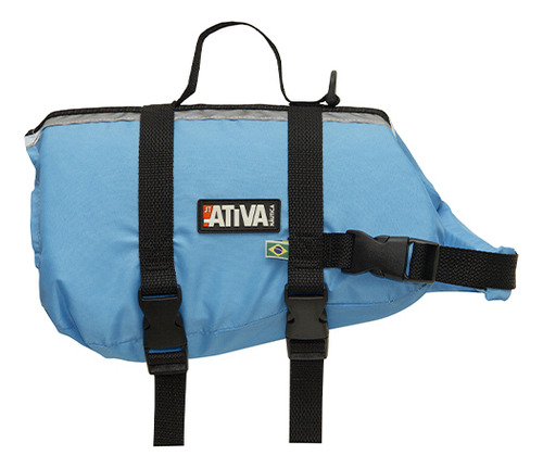 Colete salva-vidas para animais Ativa pet vest azul tamanho GG