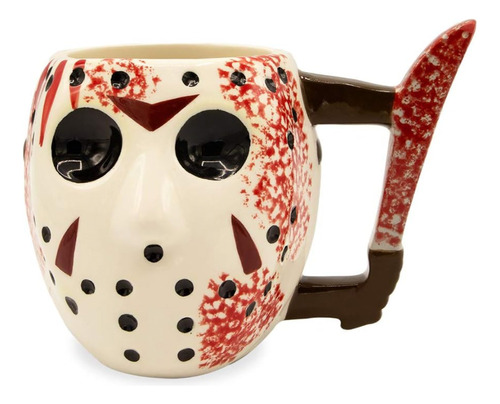 Tazón Taza Mug Grande Jason Voorhees Viernes 13 Halloween