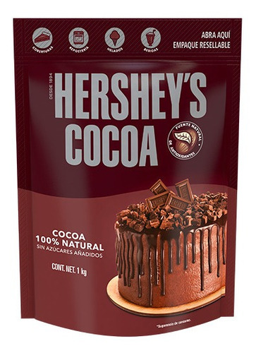 Cocoa Hershey's Bolsa 1 Kg