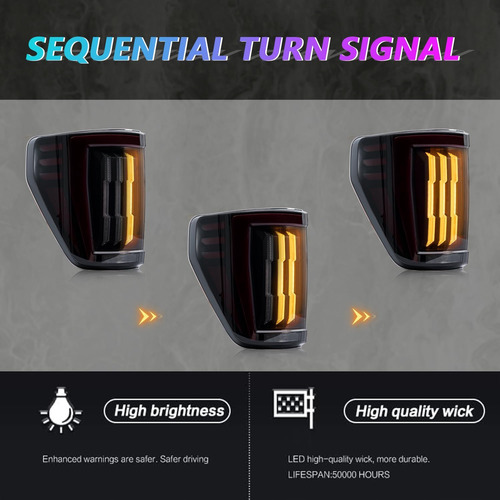 Conjunto De Luces Traseras Led Compatible Con Ford F-150 F15