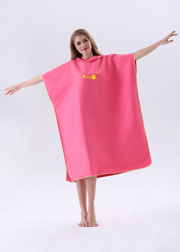 Poncho Cambiador Surf Toalla Con Capucha Microfibra Manta