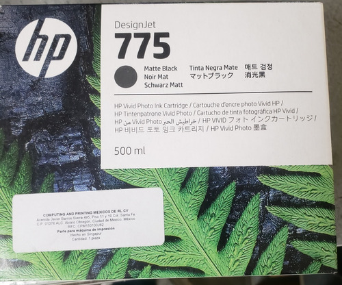 Cartucho Hp 775 Negro Mate