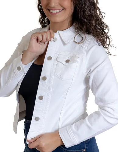 Chamarra blanca mezclilla hotsell