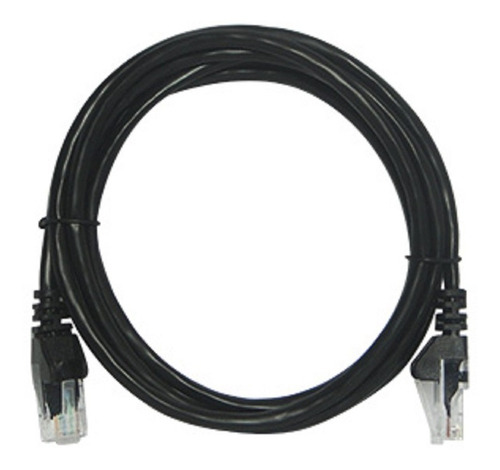 Patch Cord Cat5 1.0mt 26awg Crimpado (preto)