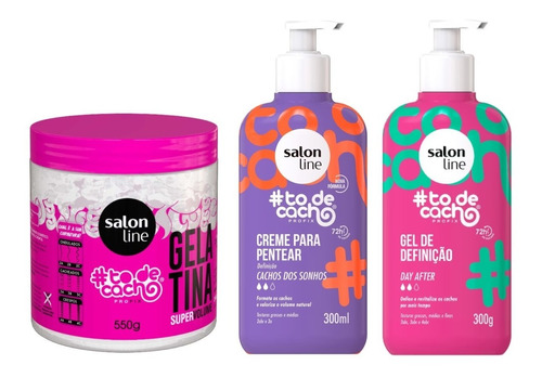 Kit Salon Line Todecacho Creme Pentear Gelatina E Day After