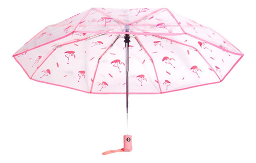 Paraguas Plegable Transparente Con Apertura Automática Para