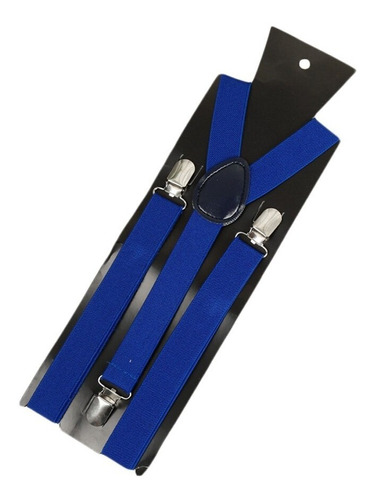 Tirantes Suspenders Unisex De Vestir Color Royal Blue