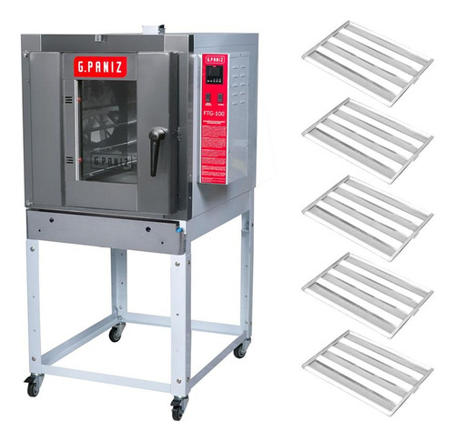Forno Turbo Gás 5 Níveis 40x60 Ftg100 + 5 Esteiras