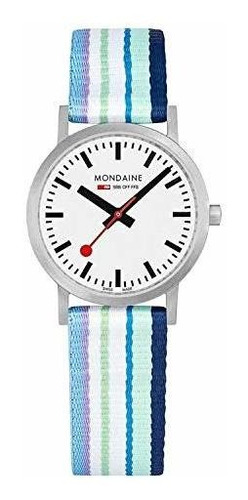 Classic Multicoloured Textile Strap White Dial Quartz Men's 