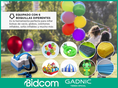 Inflador Compresor De Globos Bomba Eléctrica Profesional