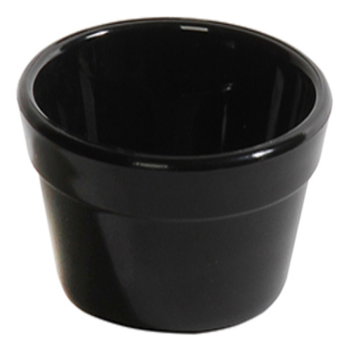 Kit 24x Ramekin Molho Pote 60ml Preto Finger Food Resistente Liso