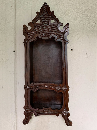 Imagem 3 de 8 de Oratorio Antigo Madeira 69cm Lapinha