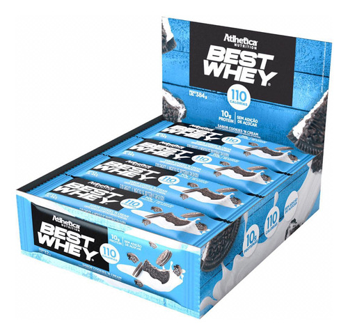 Best Whey Bar Caixa 12 Unidades 360g Sabor Cookies´n Cream