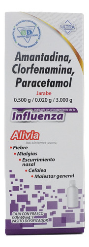 Amantadina, Clorfenamina, Paracetamol 0.5/ 0.02/3g C/60ml