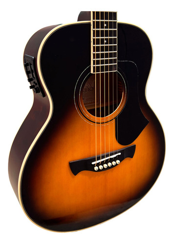 Violão Elétrico Tagima Porteno Vbs Cor Vintage Sunburst Mini Vintage Sunburst Destro Ébano