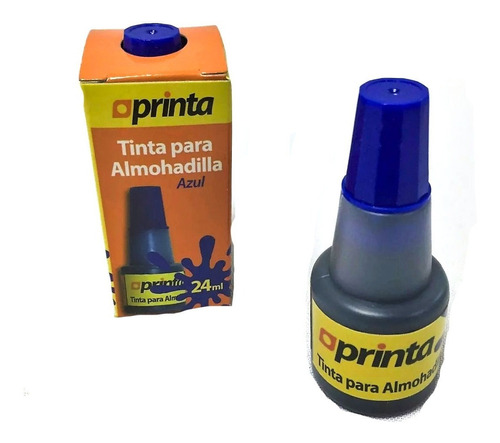 3 Tinta Para Almohadilla Gotero Azul Printa 24ml Pack De 3 