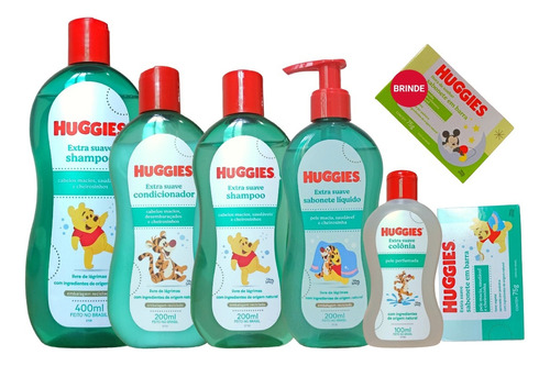 Kit Huggies Baby Extra Suave Completo 06 Itens Cor Azul