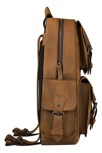 Backpack Unisex Stylo Alaska Piel Café