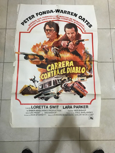 Antiguo Afiche De Cine Orig. Con Peter Fonda- Envio (Usado)