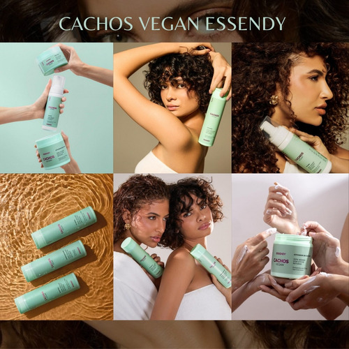 Mascara Nutrição Intensa Cachos Vegan Essendy 7 Oleos 500g