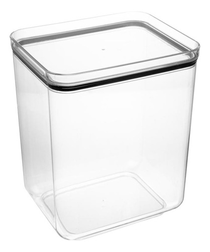 Pote Hermético Retangular Cinza My Box 5,5L Lyor