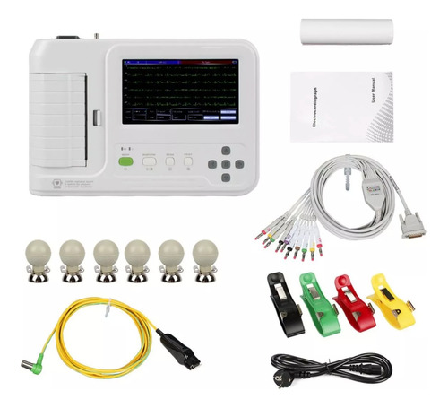 Electrocardiógrafo Pantalla Táctil Mod. Ecg600g 6 Canales 