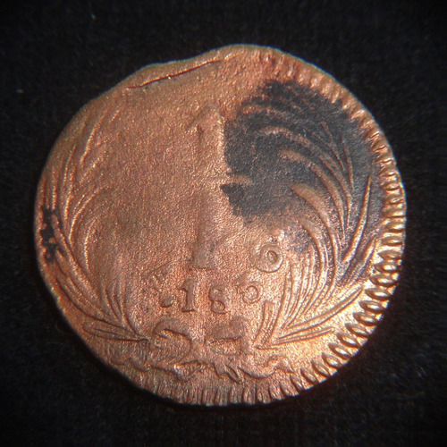 Moneda 1/4 Real 1836 Falsa De Época Cuarto Cuartilla Federal