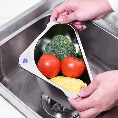 Triángulo Fregadero Cesta De Drenaje, Colector De Alimentos