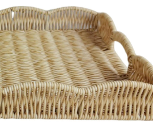 Cesta De Armazenamento Tecida À Mão, Bandeja De