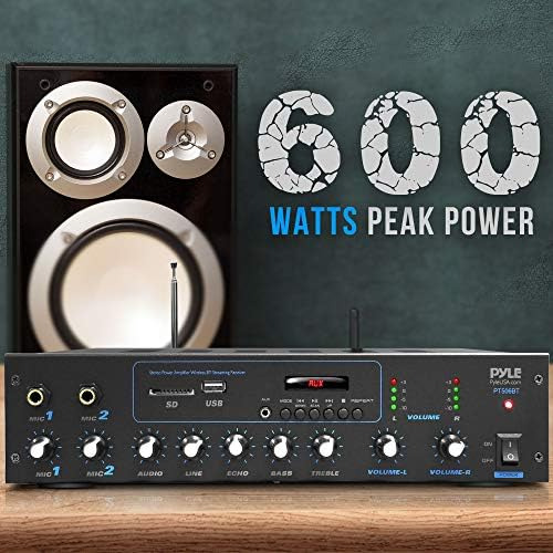 Pyle Amplificador Profesional Y Receptor Bluetooth Sistema D