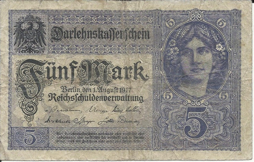 Alemania 5 Marcos 1917