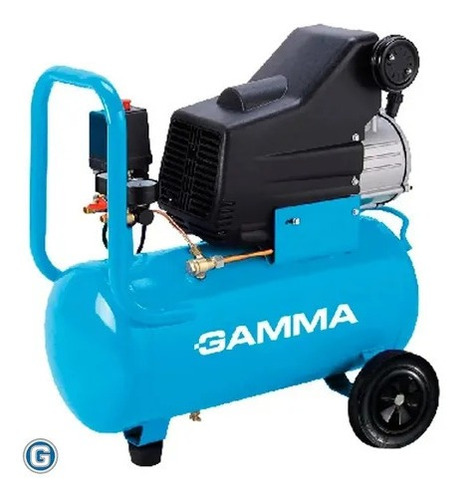 Imagen 5 de 6 de Compresor Aire Gamma G2852k Monofásico 1,5hp 25lt + Kit 5 Pz