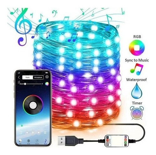 A Luz De Corda Para Árvore De Natal De Cobre 30m 300led Com
