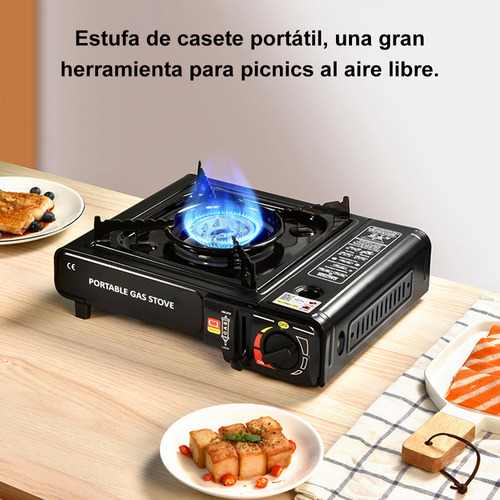 Estufilla Portátil Gas Butano Encendido Electronico Negro
