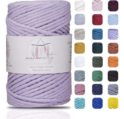 Cuerda De Macramé De 3 Mm X 100 M, Color Lila Y Macram...